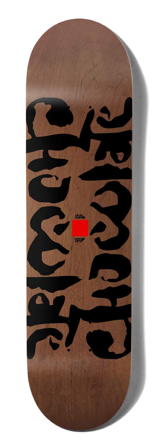 Chocolate Skateboard Deck Ink Blot Brown Chris Roberts Twin Tip 8.5".png