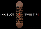 Chocolate Skateboard Deck Ink Blot Brown/Black Chris Roberts Twin Tip 8.25"