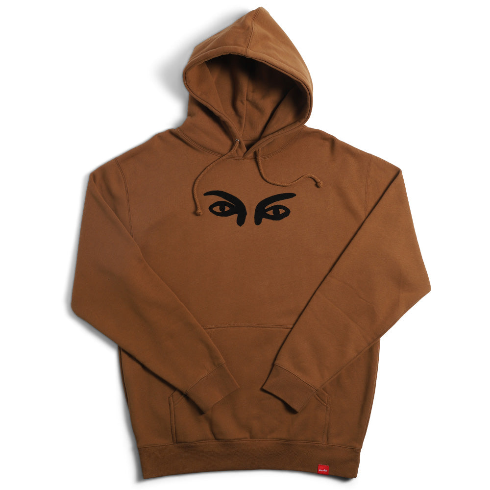 Chocolate McFetridge Drip Eyes Hoodie Saddle W48D3.jpg