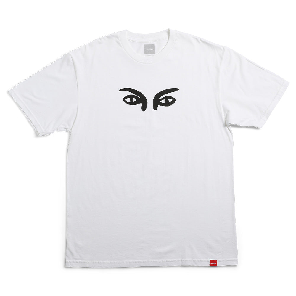 Chocolate McFetridge Drip Eyes Tee White W48D3.jpg