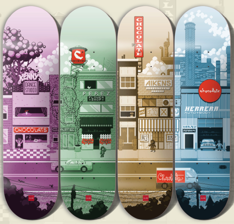 Chocolate Skateboard Deck Pixel City W47D3.png