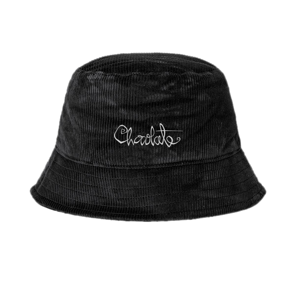 Chocolate '94 Script Cord Bucket Hat Black.png