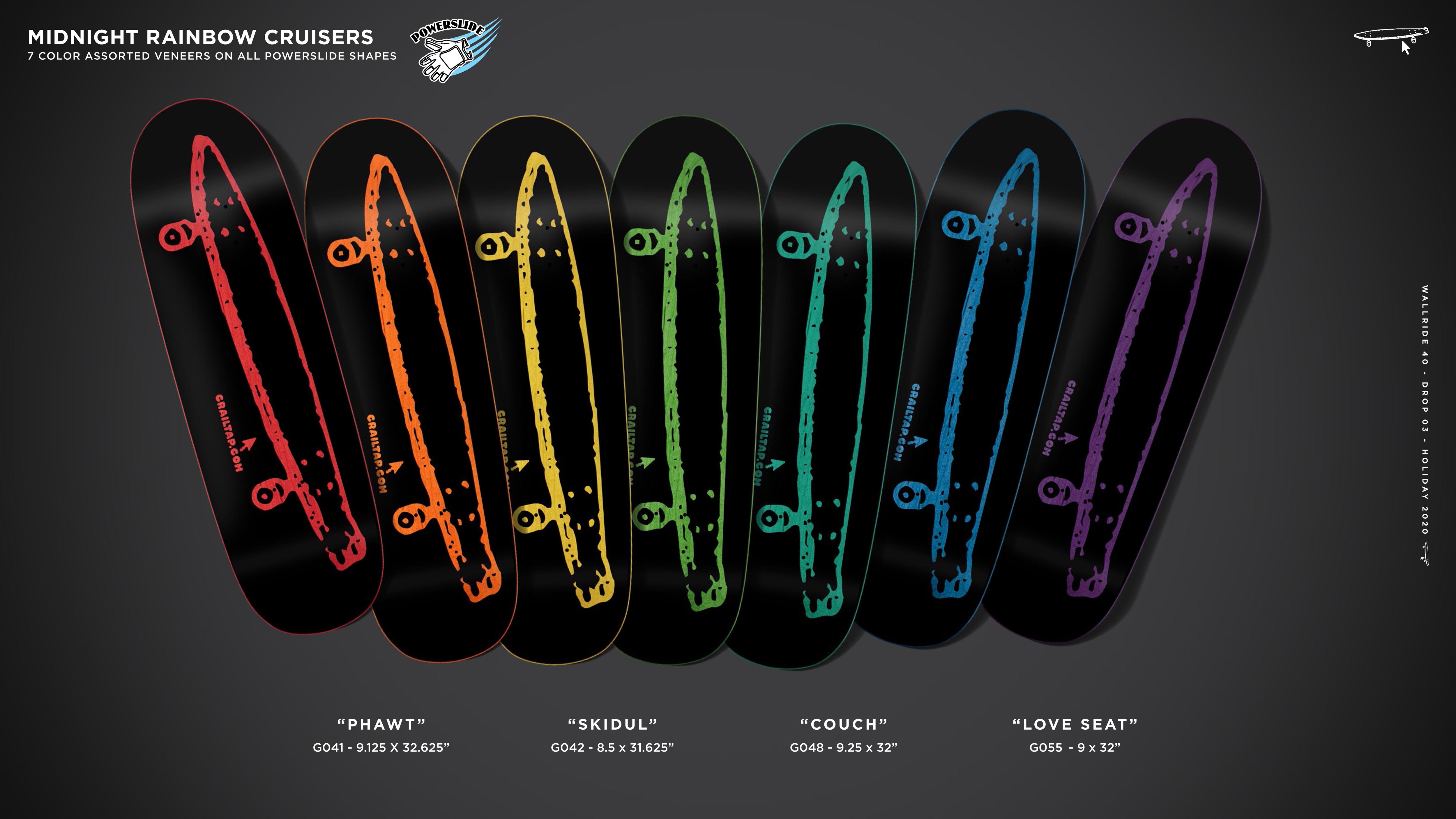 Crailtap Deck Midnight Rainbow Cruiser W40 Skidul all.jpg