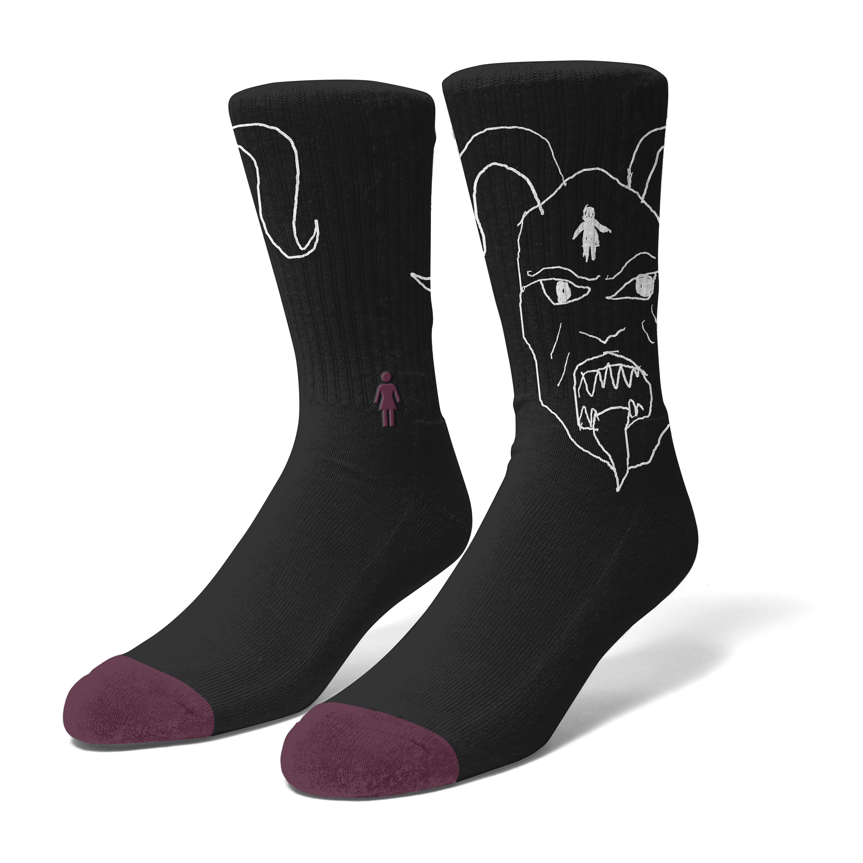 Girl Breezy Breana Geering Socks Black W41.png