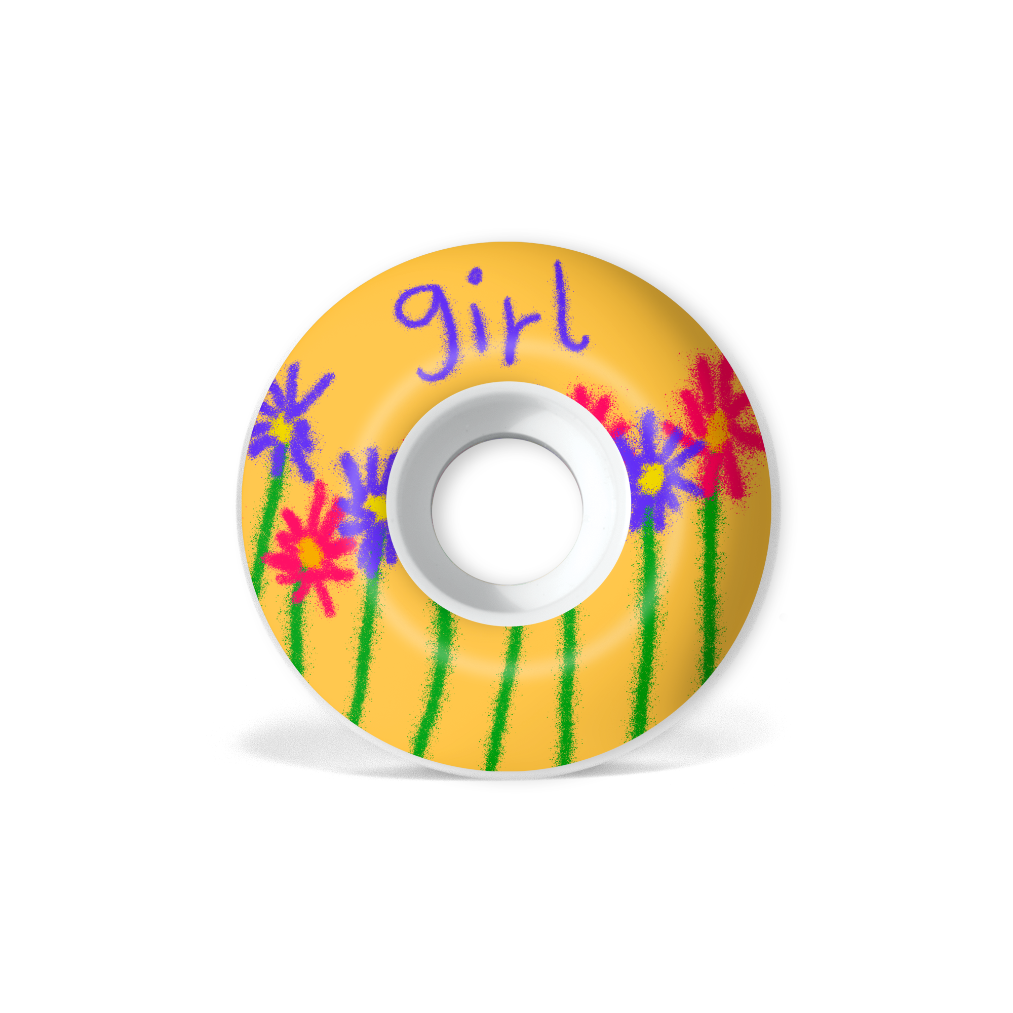 Girl Flowers Staple Skateboard Wheels-W43G_D3_png