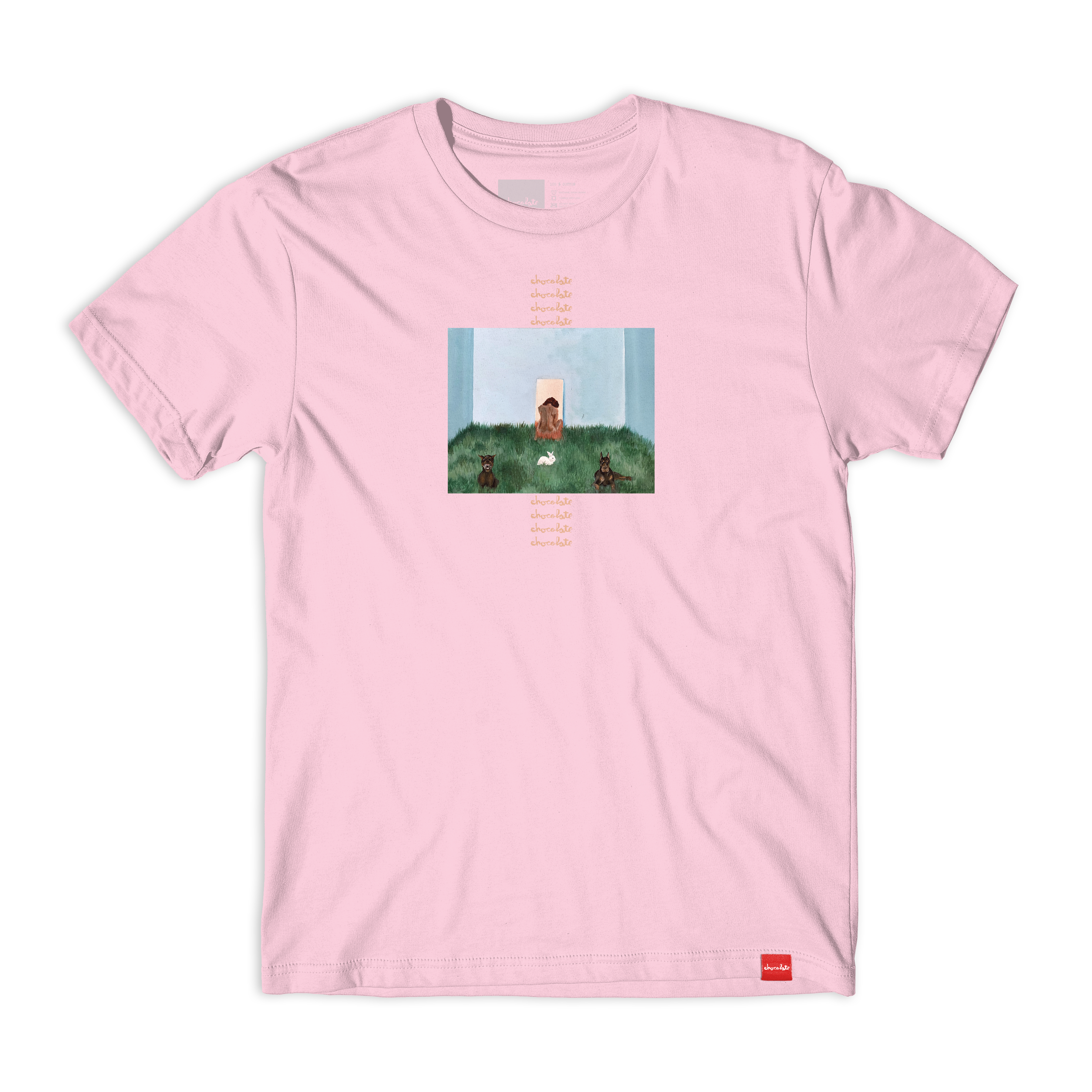 Chocolate L8RGRL Doberman Tee Light Pink.png