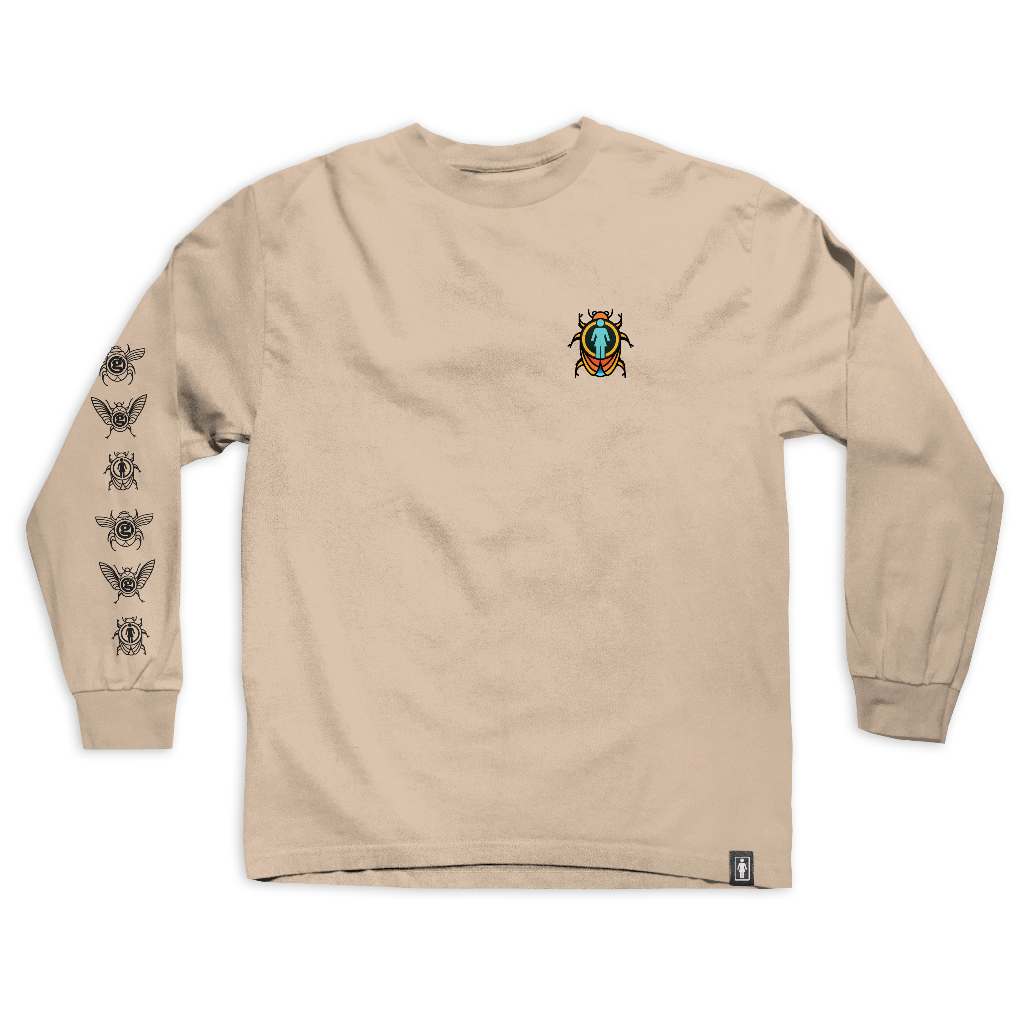 Girl Beetle Attack LS Tee Cream.png