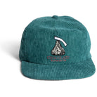 Chocolate Kiss 5 Panel Corduroy Hat Forest Green 2.jpg