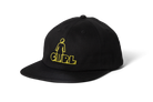 Girl Pac-Man OG Embroidered 6 Panel Hat Black side.png