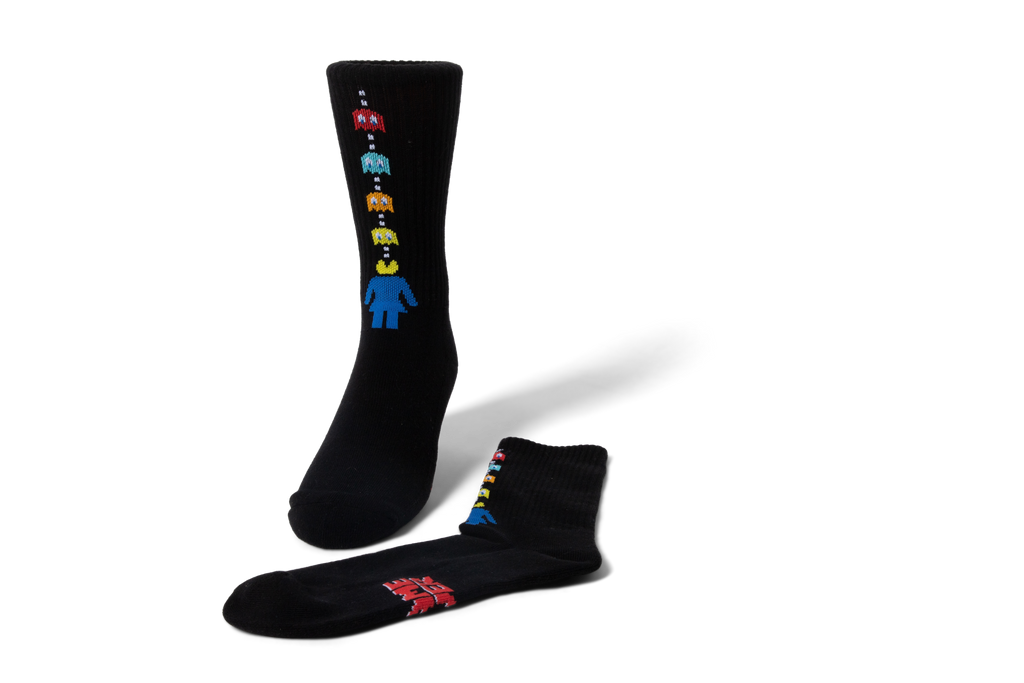 Girl Pac-Man Game Over Socks Black.png